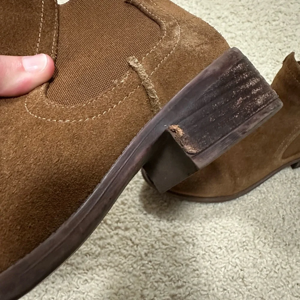 Steve Madden Brown Suede Ankle Boots - Picture 3 of 11